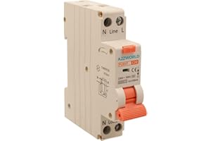 A2ZWORLD Interruttore Differenziale Magnetotermico 1 Modulo Tipo A, 20A C20, RCBO Slim 1P+N 6kA 30mA 220V, Curva C, Serie PL8HT Professionale