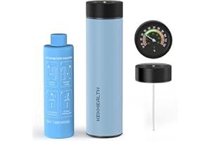 KEKHEALTH Nevera Medicamentos Portatil 60H, Nevera Insulina Viaje TSA con Termómetro Mecánico de Esfera Grande y Bolsa Biogel - Nevera Portatil Insulina Compacta para Fármacos