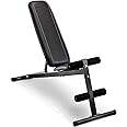 Allyson Fitness Adjustable Exercise Utility Bench for Upright, Incline, Decline, and Flat Exercise for Strength Training