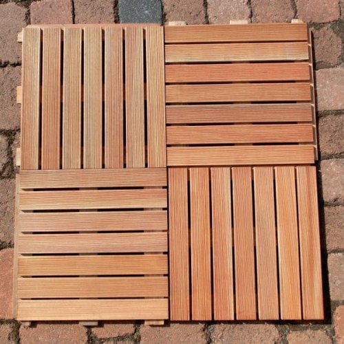 1 m² = 4 STÜCK PREMIUM BANGKIRAI HARTHOLZ BODENFLIESEN a 50×50 cm - 5