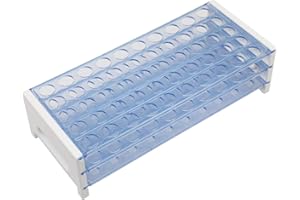 MUYIRTED Soporte de Tubo de Ensayo de Plástico 16mm Agujeros, Plastico Gradilla Tubos de Ensayo, Gradillas de Tubos de Laboratorio.