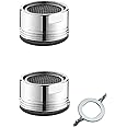 JeoPoom Tap Aerator[2 Pcs], Tap Filter, Faucet Aerator, Faucet Bubbler Filter, with 2 Rubber Gaskets and a Wrench, for Sink Taps in The Kitchen and Bathroom
