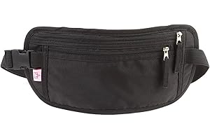 2018 Anti Vol Argent Ceinture, Voyage Hidden Pack de Taille, Passport Ceinture Portefeuille, RFID Blocage Taille Ceinture Money Pouch pour Voyager, Voyage de Sécurité Taille Sac