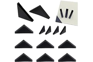 Zaky 10mm Glass and Mirror Safety Edge Corner Protectors Toughened Glass Corner Protector Ceramic Tile wrap Angle Plastic Bathroom Lens Right Angle Black 40 pcs