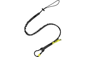 BearTOOLS Black Screw Lock with Pin Safety Lanyard With Screw Lock Carabiner Top Weight Limited 8KG / 17.6lb Fall Restraint (1)