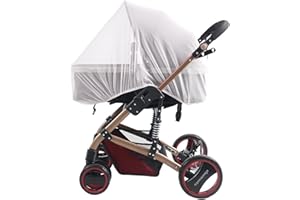 REASTAR Insektenschutz Kinderwagen, 3 Stück Universal Moskitonetz Kinderwagen mit Gummizug, Reißfest und Waschbar, 1 mm x 1 mm feinem Fliegennetz für Buggy Schutz vor Wespen und Stechmücken (Weiß)