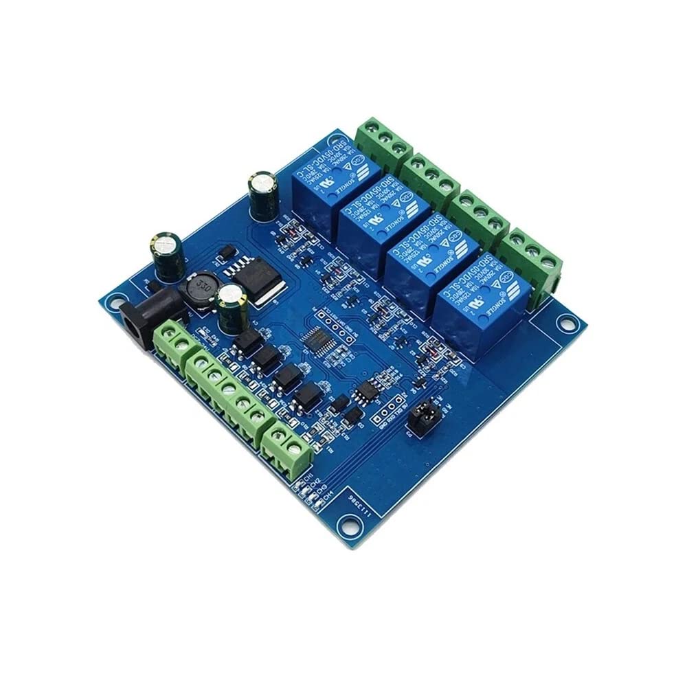 xcluma 4 Way Modbus RTU 4 -Channel Relay Module Switching Input and Output RS485 TTL