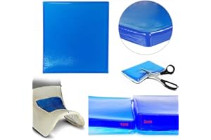 PLSUSJHAO Motorrad Gel Sitzkissen Motorrad Sitz Gel Pad Sitzkissen Dämpfung Matte Komfortable Weiche Kissen Stoßdämpfung Matten Kissen Motorrad Sitzpolster DIY Motorrad Sitz Zubehör Blau(25 x 25 x 2 cm)