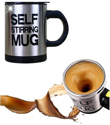 Tazza da caffè elettrica a miscelazione automatica,Tazza di miscelazione automatica da 380 ml con maniglia,Visualizzazione della temperatura,Miscelatore magnetico in acciaio inossidabile 304 per caffè