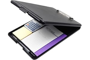 JEBBLAS Plastic Translucent Clipboard Pack with Storage Case Box Letter Size Paperboard Assorted Colored Hardboard Set Low Profile Clip, Wall Mount Clip Boards