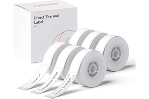 NIIMBOT Samoprzylepne etykiety, 15 x 50 mm, termiczna taśma do etykiet, kompatybilna z drukarkami etykiet D110 D11 D101, 6 rolek