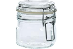 ACAN Tradineur - Tarro hermético de vidrio Primizie con junta de goma, bote, frasco multiusos con cierre, conservas, legumbres, pasta, cereales (200 ml, 8 x 7,2 cm)