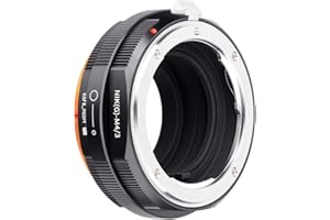 K&F Concept - Adaptador de Lentes, NIK(G)-M4/3 Compatibles con Objetivos Lentes Nikon G AF-S F AIS AI y Cuerpos de Cámara M4/3,Cámara Olympus Panasonic Leica