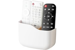 SUNFICON Self Adhesive Remote Control Holder Universal Media Player Controller Wall Mounted Remote Control Organiser Box Ivory