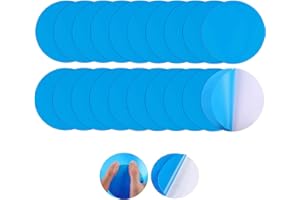 XLWEN Patch de Doublure de Piscine 20 pièces,kit de Réparation de Patchs de Piscine en PVC,Vinyle Caoutchoucs de Réparation,pour Lit d'eau, Piscine à Matelas Pneumatique (Bleu)