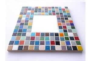 MOSAIC HEAVEN Mosaic Mirror kit Large 30 x 30cm Elmer. Mosaic Arts and Crafts Mirror kit for Children, Adults, Schools. Vitreous, Iridescent, Porcelain Tile Hobby Kits for Beginners and Professionals Alike.