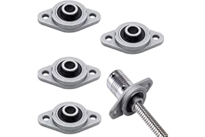 PMLWAKIR 4 Pcs KFL08 Self Aligning Pillow Block Zinc Alloy 8mm Bore Rhombus Flange Bearing Stand Mini Insert Bearing for Machinery KFL Series Conveyor Systems