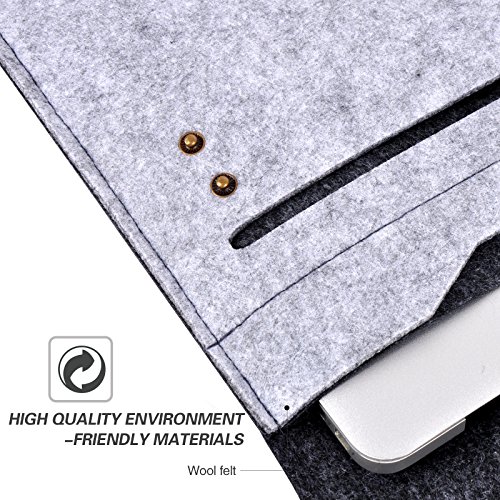 YESSBON Shockproof 11 / 11,6 Zoll Ultrabook Laptop Notebook Sleeve Beutel-Kasten-Beutel für Macbook Air und 11 / 11,6-Zoll Ultrabook Laptop-Schwarze& Grau - 6