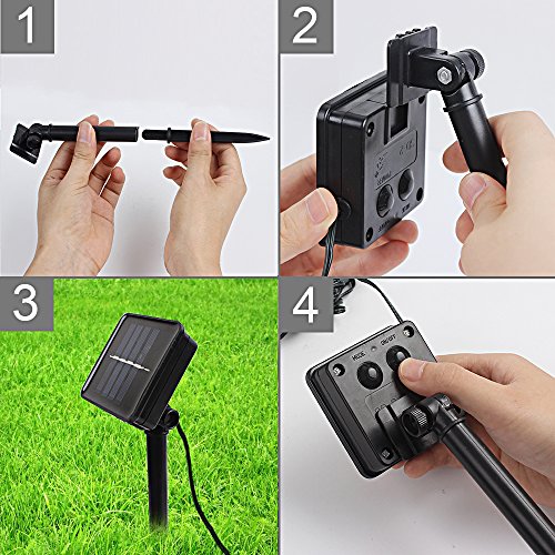 KEEDA LED Solar Kugel Lichterkette Warmweiß mit 10pcs Globe Birnen, 3.5m(15.75ft) Glühbirne Lichterketten, Solar Weihnachts Beleuchtung, Innen und Außen Deko Glühbirne,Außenbeleuchtung , Solar Garten Dekorative Lichter/ Lichterkette Beleuchtung , Weihnachten Dekoration, Wasserdicht (Warmweiß) - 7