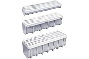 UTILFER, Canaletta Di Scolo In PP Con Griglia, 13x50x7,5 cm