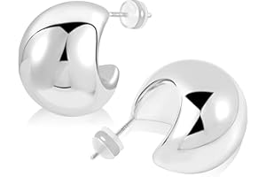 BOUTIQUELOVIN Boucles d'oreilles Femme Or Argent Goutte Acier Inoxydable Doré