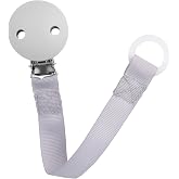 Babynova Pacifier Chain with Fabric Strap, Clip and Silicone Ring &ndash; Pacifier Holder for Babies &ndash; Compatible with Any Pacifier