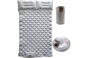 HI FINE CARE Tapis de couchage pour camping, tapis de couchage gonflable avec oreiller, matelas de camping léger pour voiture, randonnée et tente