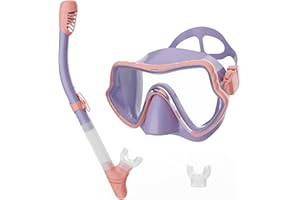 G2RISE SN02 Snorkel Set Adults - Scuba Mask Diving Goggles Dry Snorkeling Gear with Breath Easy Airflow Tech & Anti-fog Design（Comes with an Extra Mouthpiece）