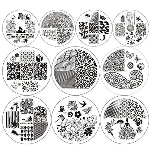 Born Pretty 10pcsNail Art Stamp Template Image Plates BP16-25