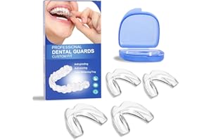 FQQF Knirscherschiene Für Nacht, 2 Größen Zahnschiene Knirschen,4 Formbare Mundschutz zum Zähneknirschen für Anti Schnarch,Zahnärztlicher Nachtschutz, Gegen Bruxismus und Schnarchschiene