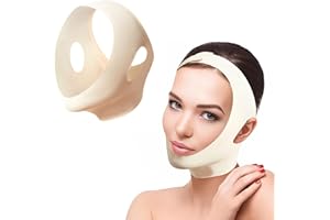 JIEYUCHU Reductor de Papada, Reutilizable Faja Facial Lifting, V Line Lifting Mask Correa Facial, Papada Reductor Mujer, Beige