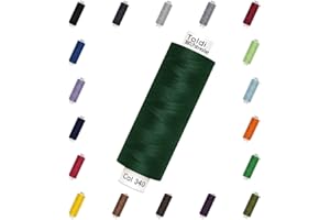 Nähmit - Gutermann Toldi - Hilo de coser para máquina de coser (500 m, incluye tarjeta de colores (35 – 340 – verde oscuro)