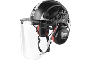 HEARMOR Mervex Forest Air Casque de protection ABS pour les postes de travail haut dans le domaine forestier Certification EN12492 Réussi EN397 Absorption des chocs et résistance à la pénétration Test