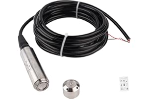 EUJGOOV Sensor de nivel de líquido, YB-2J-F Transmisor de nivel de líquido Detector de nivel de agua con sonda de acero inoxidable(0-2m Measuring Range)