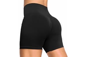 Zilams Pantalones Cortos Push Up Mujer Deporte Leggins Cortos Cintura Alta Scrunch Butt Opacos Shorts Yoga Running Fitness Jogging Ropa Deportiva