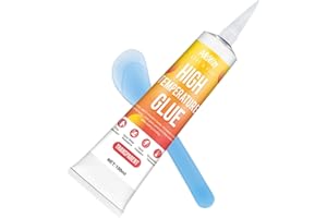 AllisWay Hochtemperatur Silikon, 100 Ml Hitzebeständiger Kleber, Backofen Kleber, Dichtmasse für Mikrowelle, Induktionsherd, Dunstabzugshaube, Gute Abdichtung, Hohe Klebekraft, Durchscheinend