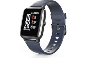Hama Smartwatch 4900 Waterproof (Fitness Tracker for Heart Rate / Calories, Sports Watch with Pedometer, Sleep Monitor, Music Control, Fitness Bracelet for Men and Women, 6 Days Battery Life) Blue
