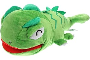 SAFIGLE Marionnette à Main CaméLéon LéZard：Jouet en Peluche pour Enfants Jouet Interactif pour Enfants - Accessoire De RéCit Et Jeu De RôLe IdéAl pour Raconter des Histoires Et Jeux Interactifs, 30cm