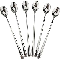 Cuttte - 2 Cucchiai Da Bar In Acciaio Inox, 32,7 Cm, Con Punta A Tridente E Manico A Spirale - 6