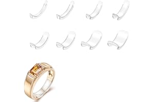 SPETNGSAKE 8 Stück Ring Verkleinerung,Ring Verkleinern zu Groß Ringeinlage mit 1 Klebepflaster,Ringeinlage zum Verkleinern,Ring Kleiner Machen Size Adjuster,Ringgrößenversteller für Männer,Frauen