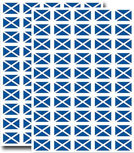 Supertogether Pack of 90 , 31x20mm , Scotland Flag Stickers Scottish St Andrews Labels