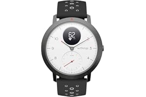 Withings Steel HR Sport - Multisport hybrid Smartwatch, connected GPS, heart rate, fitness level via VO2 max, activity and sleep tracking, notifications