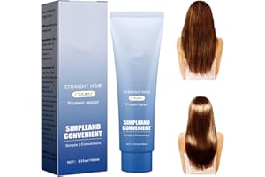 GOKAME 100ML Protein Hair Straightening Cream, 2023 New Protein Correcting Hair Straightening Cream, Straight Hair Cream, Hair Straightening Cream for Both Men And Women (3pcs)