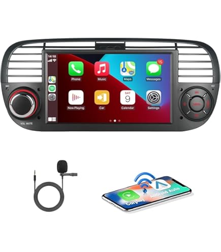 Autoradio Per Fiat 500 2007-2015 - Con CarPlay/Android Auto Wireless 7 Pollici - Foto 5