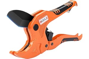 AIRAJ Kunststoff Rohr Rohrschneider,Pvc Rohrschere,42mm von PVC/PE/PP/PEX/PPR Rohrschneider,Geeignet für Heim- und Wartungsarbeiter,Professioneller Rohrschneider