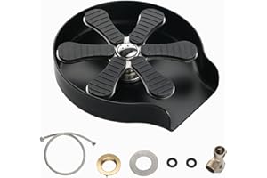 PEESHON Lavabicchieri Lavandino,Rondella Vetro Sciacquatrice,Sciacquatrice Vetro Automatica,Accessori Per Lavelli Di Cucine, Bar, Ristoranti, Caffè（nero）