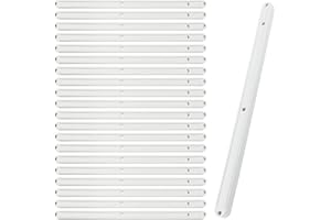 KUNJOCY 10 Pair Drawer Runners, Length 296mm Thickness 13mm Replacement Draw Runners Plastic Drawer Slides Kitchen Cupboard Drawer Rails for Width 17mm and Above Grooved Drawers Home Kitchen Bedroom (White)