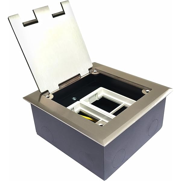MX 6-Module Floor Pop-Up Box – Stainless Steel Flush Mounting, 45