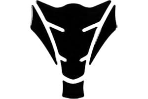 BIKE-label Adesivo per serbatoio nero 3D per moto, protezione del serbatoio X500941VA