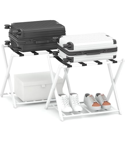 Porte-valise VOYAGE en métal noir, support-bagages accessoire de chambre hôtel pour sac de voyage